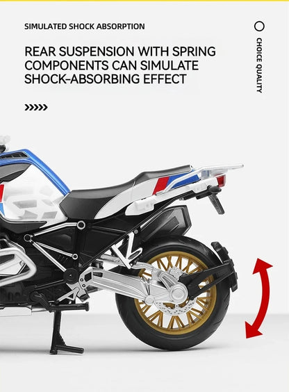 CCA R1250 GS. 1:12 Alloy Die-cast Car Motorcycle Model, Toy Gift Giving, Die-cast Static Motorcycle Model