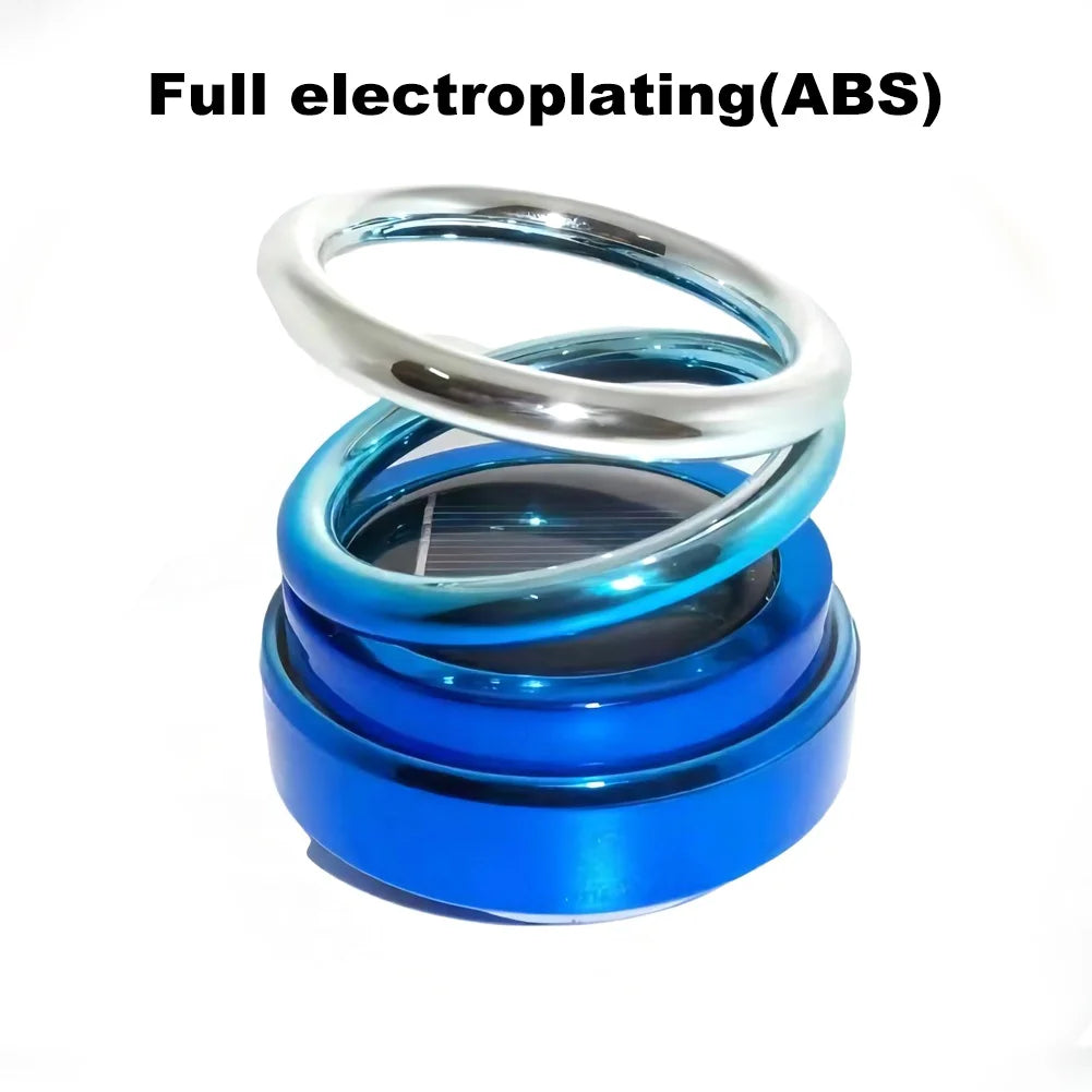 Solar Auto Aromatherapy Rotating Car Air Fresheners Car Decorations Aroma Double Ring Vehicle Diffuser Car Accessories Interior