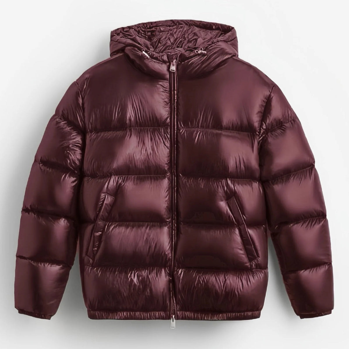 Men'S Down Jacket Casual Solid-Color Hooded Cotton-Padded Jacket Men'S Thickened Winter Warm Coat Loose Pocket Bread Jacket Coat