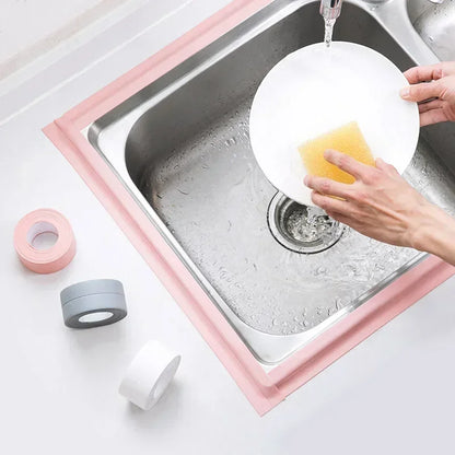 Bathroom Shower Sink Bath Sealing Tapes PVC Adhesive Sealing Strips Waterproof Wall Stickers for Bathroom Kitchen Sealant Tape
