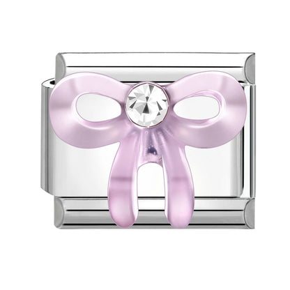 Y2K Butterfly Bow Knot Heart Star Moon Zircon Daisy Cross Italian Charm Links Fit 9mm Stainless Steel Bracelet DIY Making Gifts