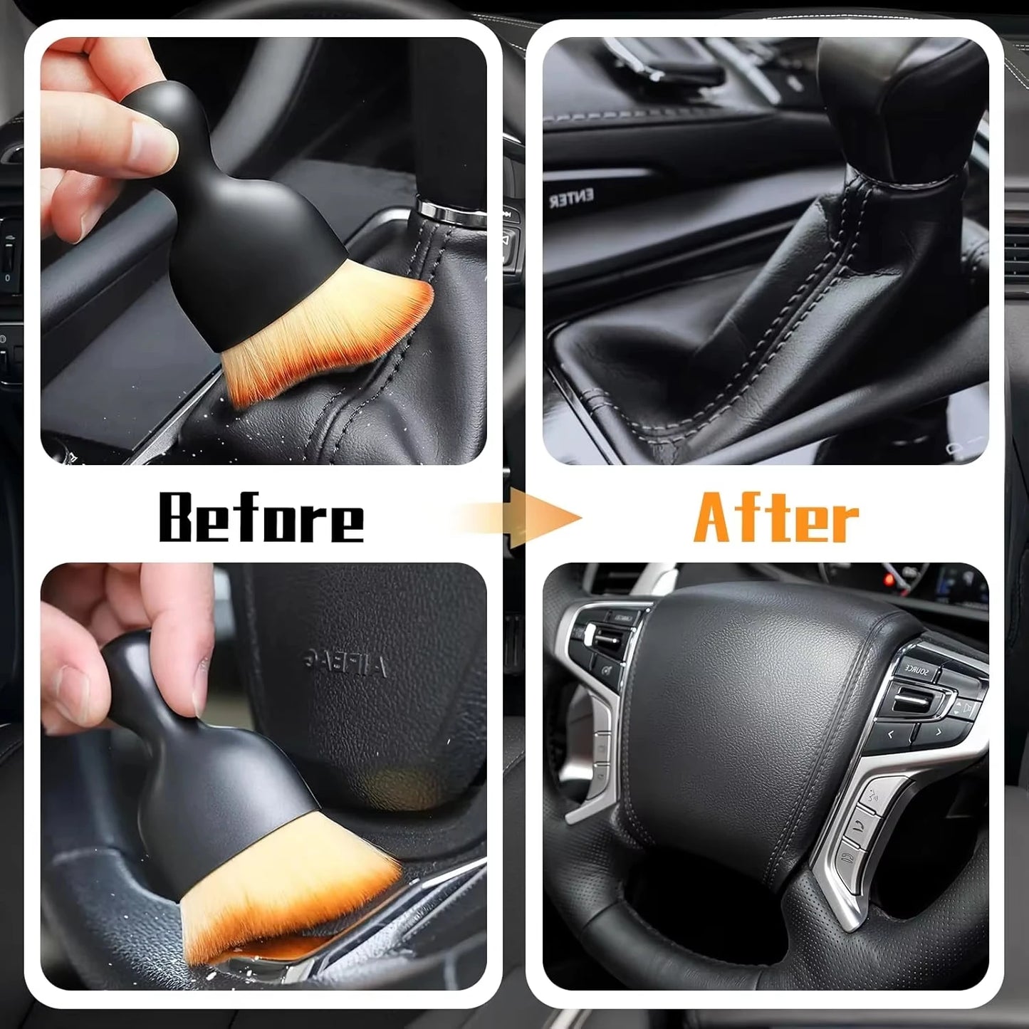 Car Wash Cleaning Detailing Brushes Automotive Interior Dust Brush Dashboard Air Outlet Cleaning Brush Auto Wheel Brush
