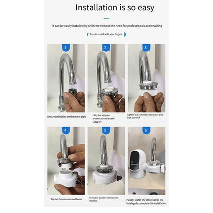 3000W Mini Electric Instant Water Heater 220V 110V Heating Faucet for Tap Tankless Kitchen Bathroom Hot Water Digital Display온수기