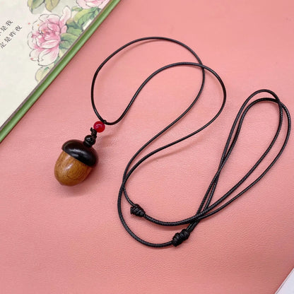 S12 Small Acorn Urn Pendant Necklace Portable Pet Ashes Keepsake for Dog Cat Memorial，Warmth Keeps Love Alive Forever.