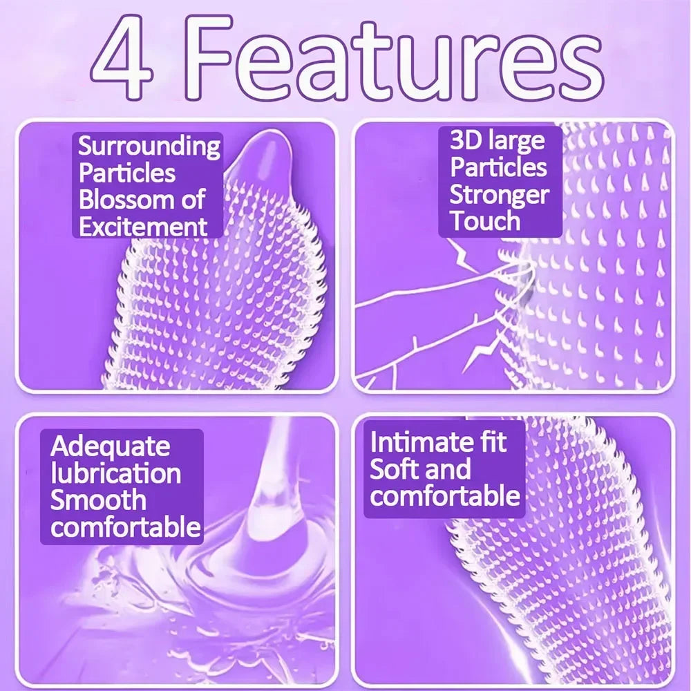 12pcs Condom Vaginal Massage Sex Toy for Adult Men G-spot Dotted Safety Penis Sleeves Stimulation Sex Product Sexual Goods