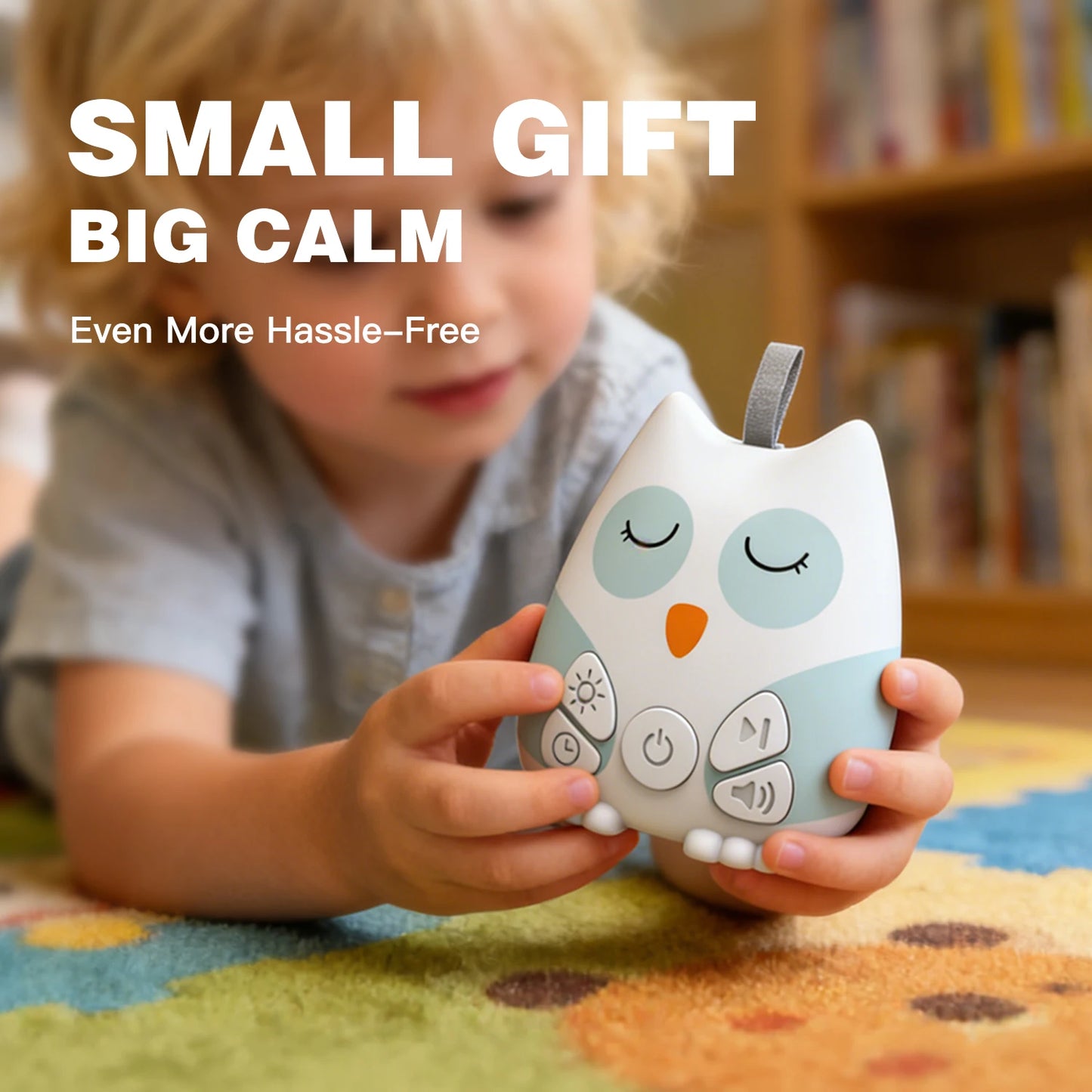 Portable Baby White Noise Machine with Night Light Soothing Sounds Timer Rechargeable Sleep Helper for Kids Adults Easter Gifts