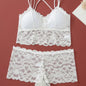 Women's Lace Non-wire Bra And Panties Set Transparent Low Rise Briefs Ultra-thin Comfort Underwear Female Bralette Lingerie Set
