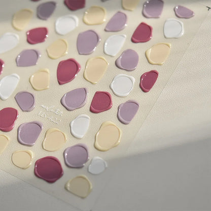 Line Flower Powder Blusher Love Heart High Quality Jelly Series Adhesive Nail Sticker Nail Art Decoration Decals Design T-2830