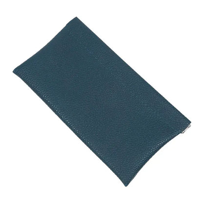 Self‑Closing Artificial Leather Long Wallet Passport Driver's License ID Holder Headphone Data Cable Storage Cash Pouch