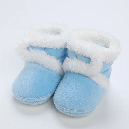 Newborn Baby Girls Boys Soft Booties Solid Pompom Snow Boots Infant Toddler Newborn Warming Shoes New Fashion Comfortable Shoes