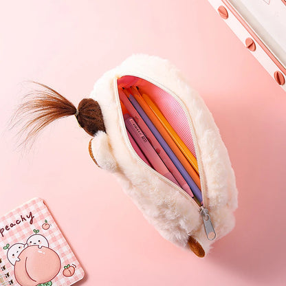 New Cute Capybara Plush Pencil Case Cosmetic Bag Guinea Pig Pen Pouch Large Capacity Pencil Bag School Supplies Stationery Box