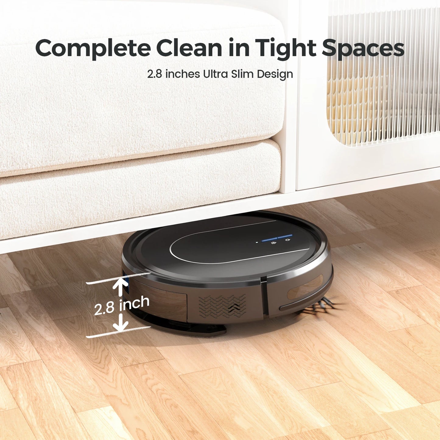 Vastorm E2 Robot Vacuum Cleaner 3-in-1 Floor Mop 5000Pa Powerful Suction with Auto-Charging Alexa/WiFi/App Control for Pet Hair Floors Cleaning