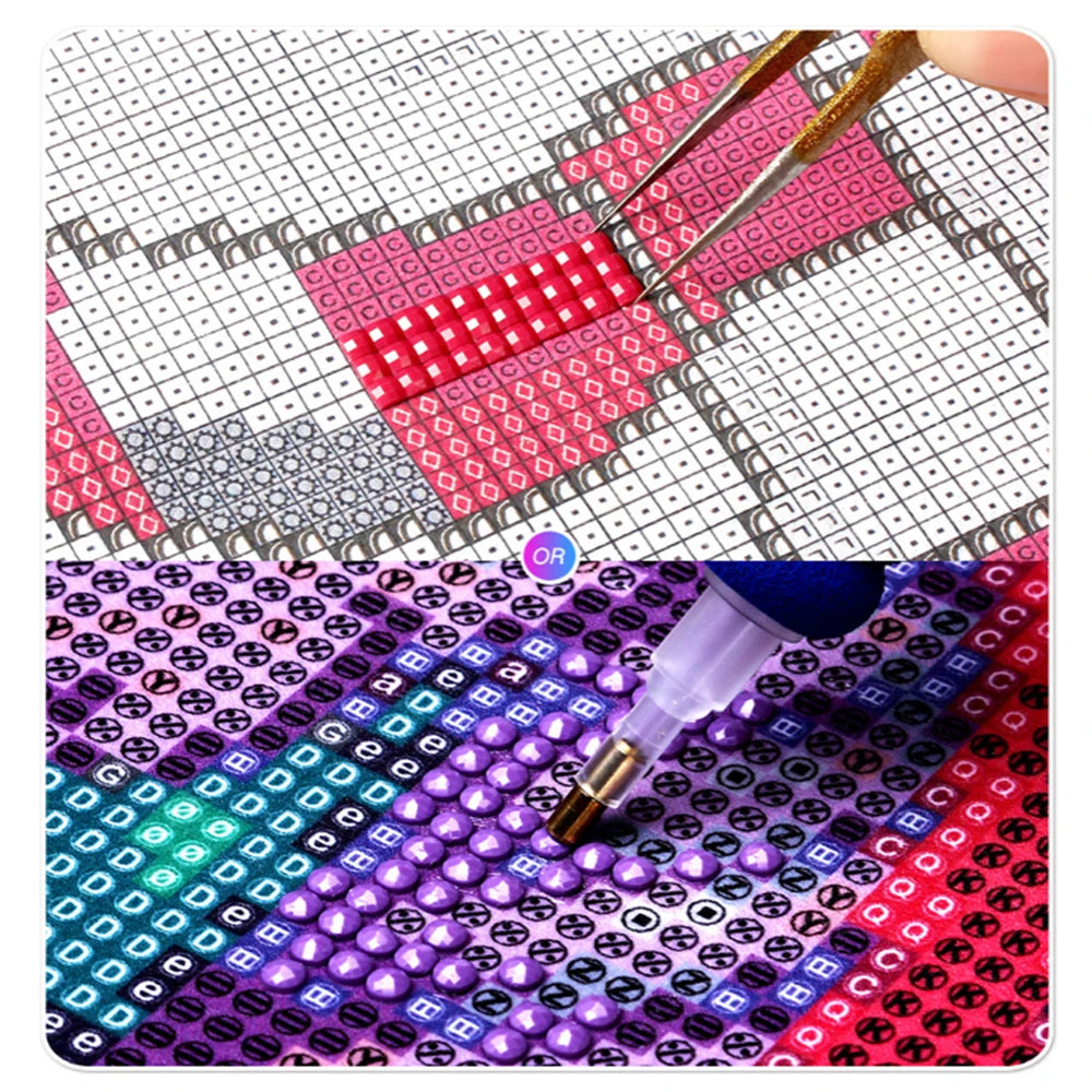 DIY Cartoon Diamond Painting AB Rhinestone Embroidery Landscape Mosaic Cross Stitch Handmade Art Set Children Room Decoration