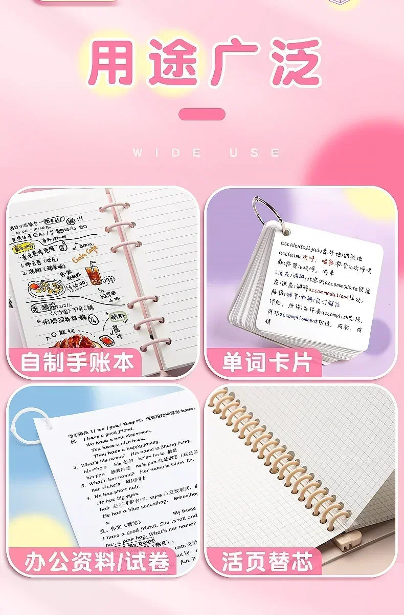 Mini Hole Punch 1 Hole Cute Paper Punch Portable Round Hole Puncher Paper Cutter Kawaii Office School Supplies Stationery Items