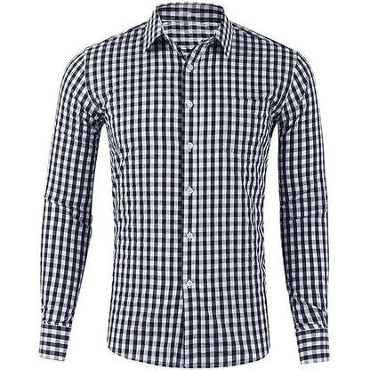 Men's Long Sleeve Shirt Casual Plaid Color Summer 3D Printed Lapel Shirt Summer New  Fashion Casual Men's Clothing Unisex Tops