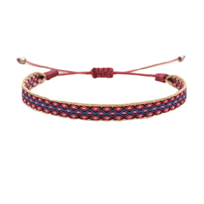 KKBEAD Wholesale Handwoven Bracelet Colombia Cloth Braided Wristband Bracelets for Women Men Gift Hippie Boho Friendship Jewelry