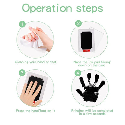 Non Toxic Baby Hand Footprint Ink Pad Pet Dog Cat Paw Print Kit Clean Touch No Mess Family Memory Keepsake Newborn Souvenir Gift