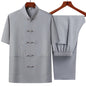 men's sets (shirt + trousers) 2026 summer new style men fashion shirt short sleeve shirt High quality shirts male two piece
