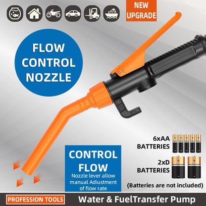 Handheld Electric Oil Siphon Pump Liquid Transfer Battery Powered Portable Water Gas Extractor Tool Car Petrol Fuel Siphon Pump