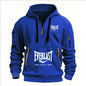 Fashion autumn and winter men's brand clothing multi-zipper design printed hoodie casual sweatshirt loose hooded jumper