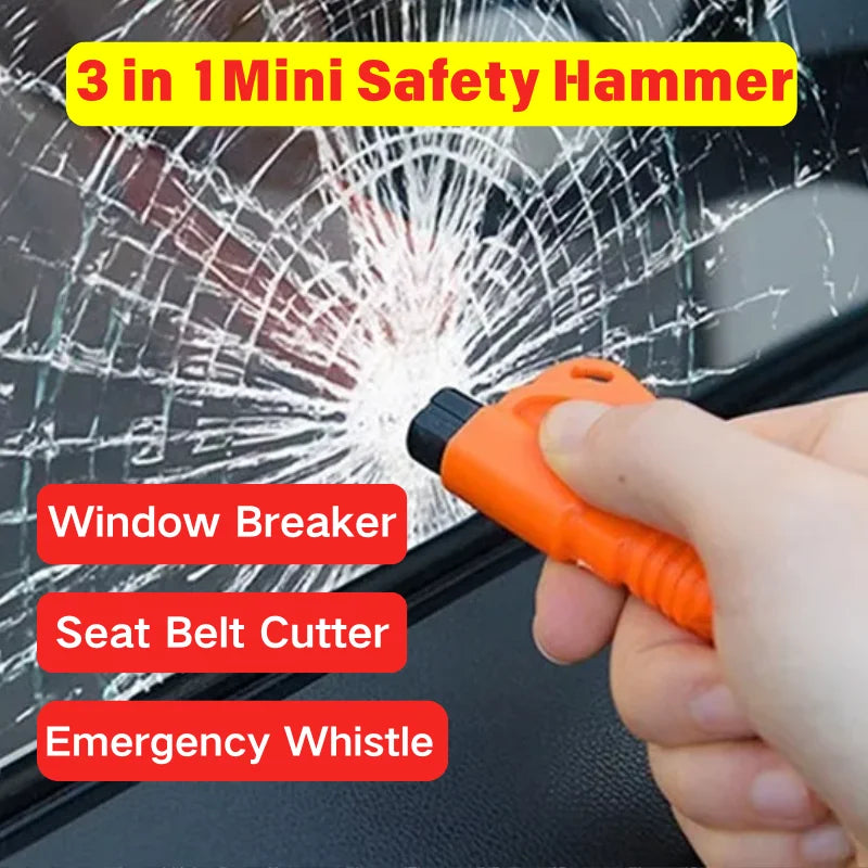 3 in 1 Safety Hammer Car Emergency Rescue Car Escape Tool Window Breaker Seat belt Cutter Compact Emergency Hammer Escape Tool