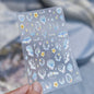 5D Nail Stickers Summer Beach Shell Crystal Diamond Self Adhesive Nail Art Stickers DIY Cute Ocean World Nail Decorations Parts