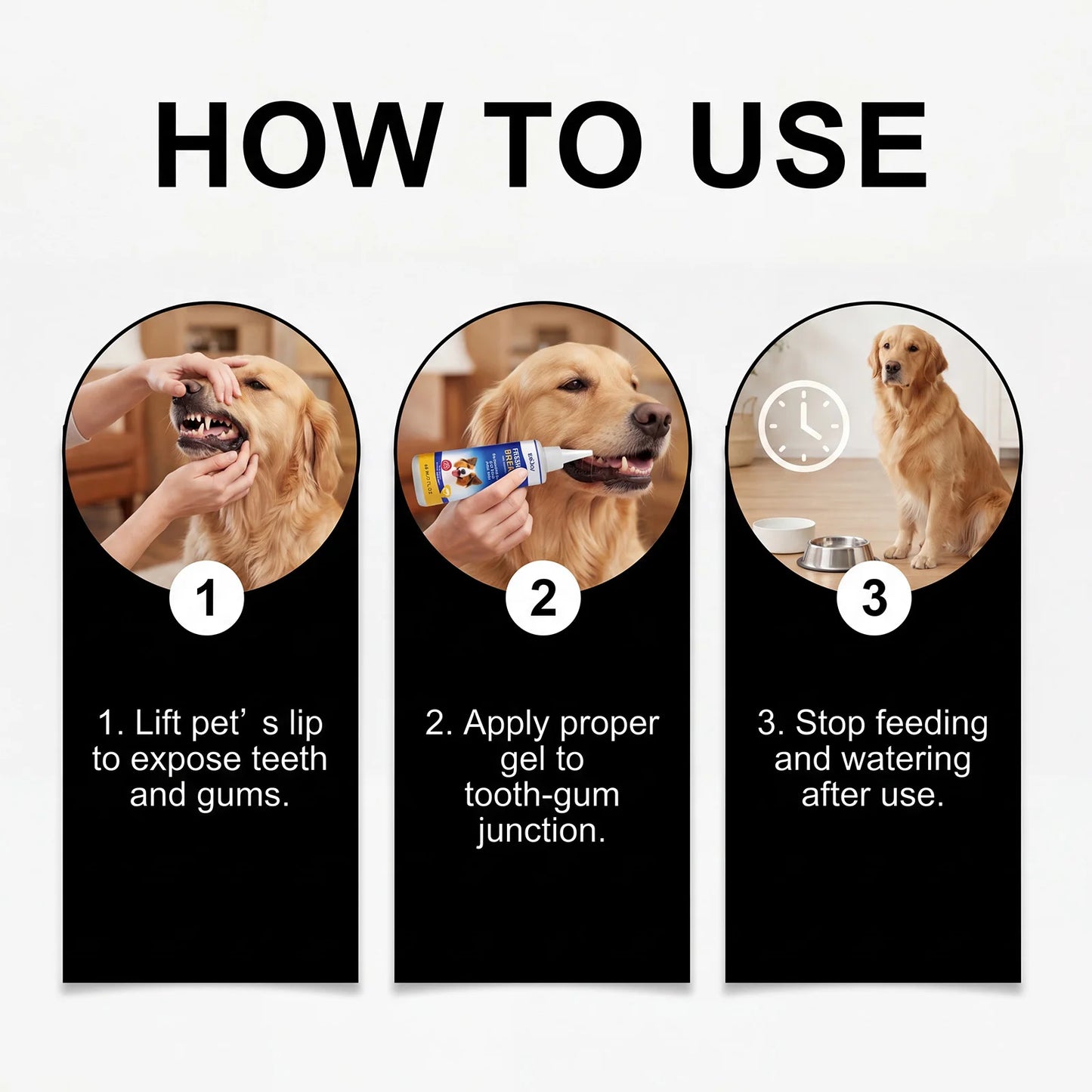 EELJOY Pet Dental Care Gel Reducing Plaque Tartar & Bad Breath Freshing Natural Formula No Brushing Gum Health Pet Oral Cleaner
