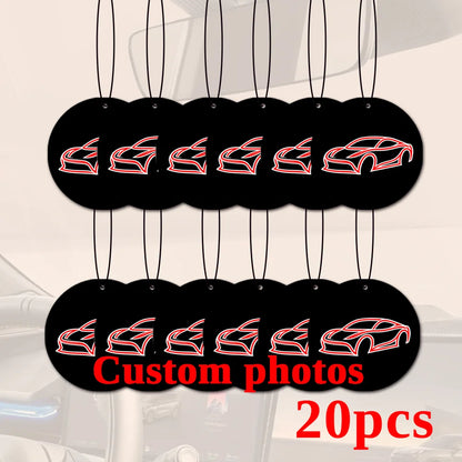 20pcs Customized Photos of Car Air Fresheners, Fragrant Decorative Fragrances, Customized Photos of Family, Friends, and Pets