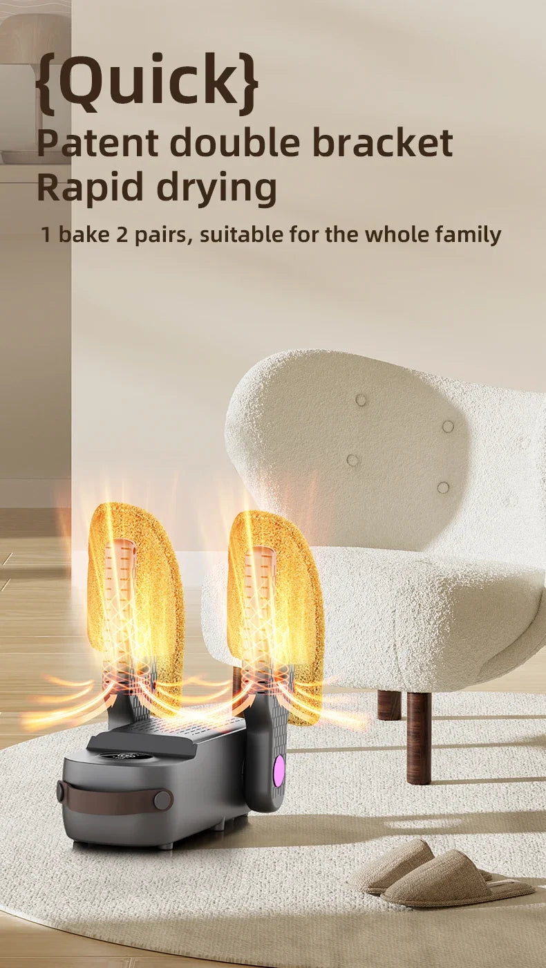 New 2025 Korean Style 4-Core Shoe Dryer Sterilizing & Deodorizing Foldable Smart Shoe Dryer Multi-Function Sock Dryer