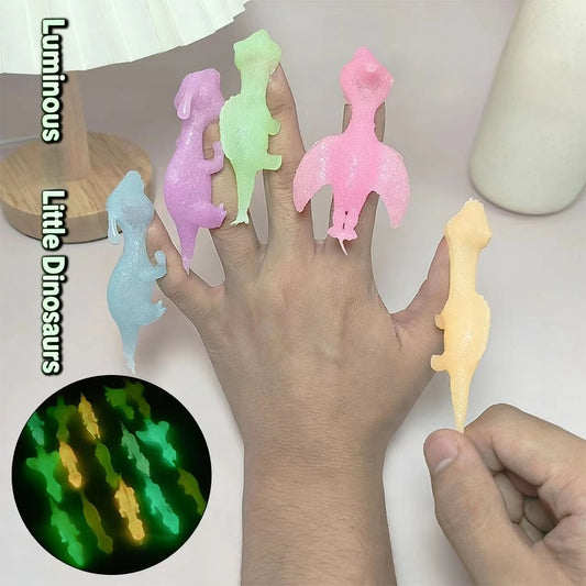5-20Pcs Colorful Finger Catapult Noctilucent Dinosaur Games Birthday Shower Favor Giveaway Christmas Carnival Party Gift
