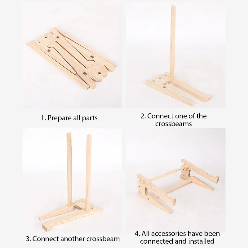 Solid Wood Laptop Stand Removable Vertical Bracket Cooling Base For Macbook Air Pro Accessories Convenient
