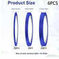 3 Rolls of Blue Tape, 3/6/12 mm Wide Masking Tape, Fine Line Painter's Tape for Car, School, Office, DIY Projects ,for Nails