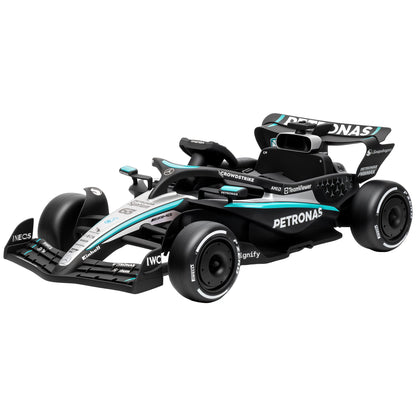 12-valve electric kart for children, electric car delivered with 2 motors, remote control, three-speed electric kart, black