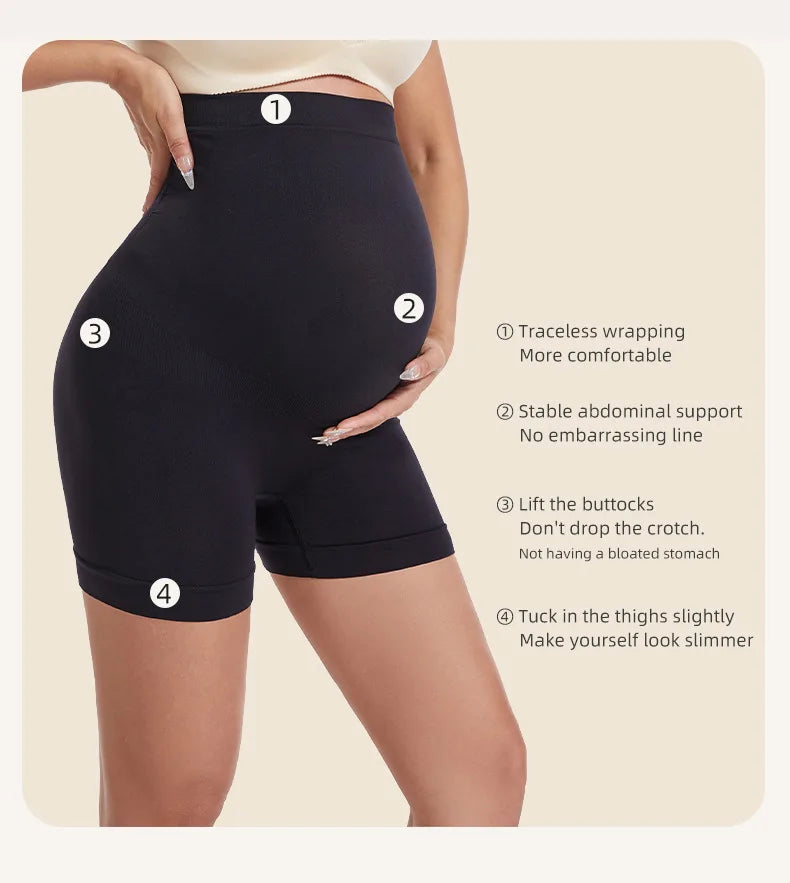 High Waist Seamless Maternity Pants Pregnant Women Comfortable Safety Panties Knickers Ladies Pregnancy Short Leggings Underwear
