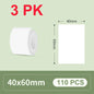 30/40mm Width Thermal Label Paper Roll White Self-adhesive Sticker Waterproof Barcode Food Price DIY Tag For Printer M220 P50