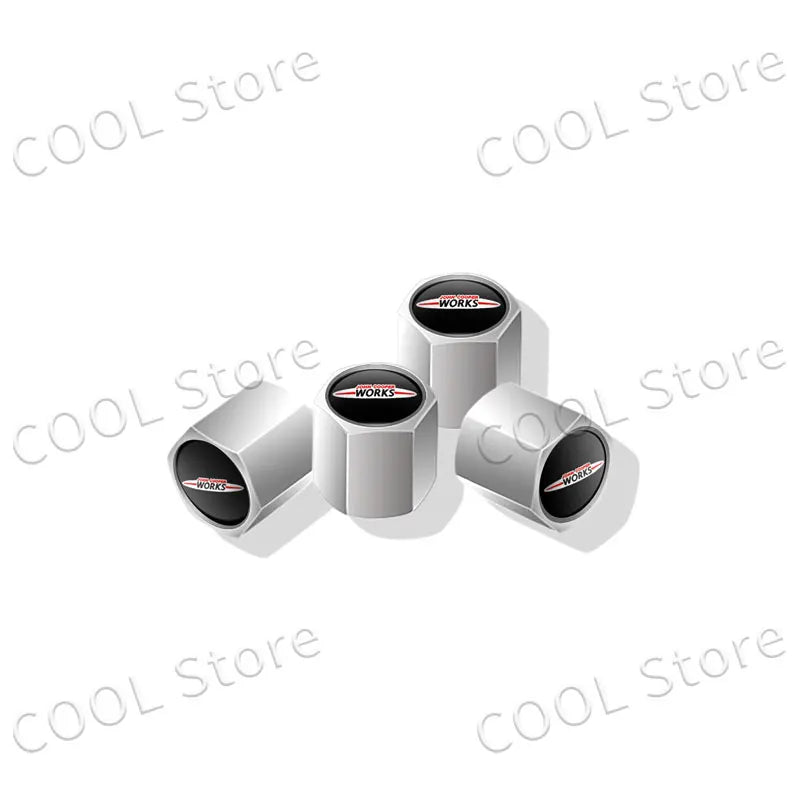 4Pcs Car Styling John Cooper Works Emblem Auto Wheel Tire Air Valve Caps Dust Cover For Mini Cooper S Logo R52 R53 R58 F55 F56