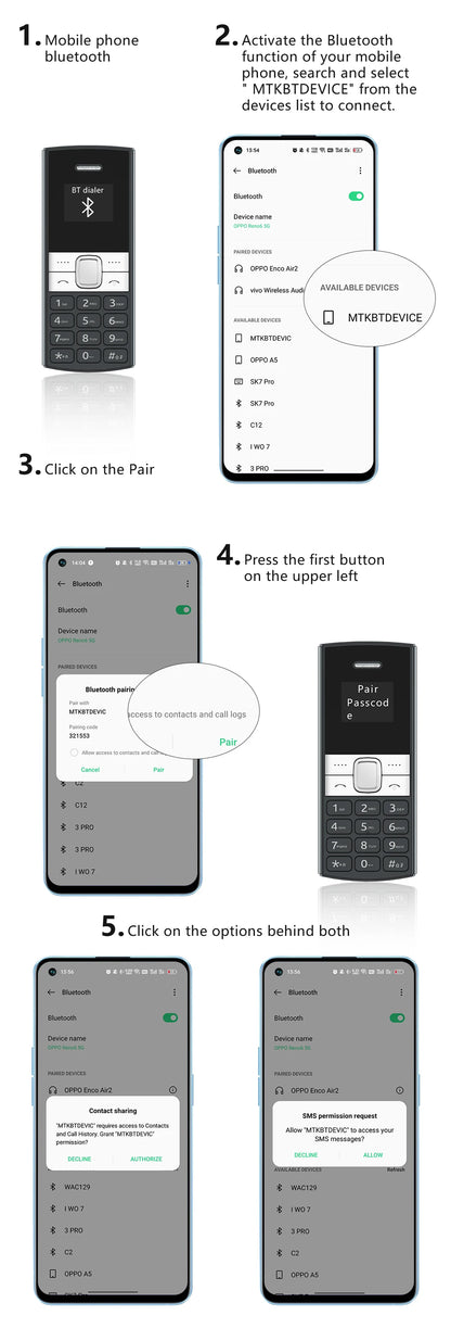 SERVO BM150 Super Small Feature Mobile Phone 2 SIM Standby Speed Dial Auto Call Record Blacklist Mini Button Smallest Telephones