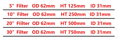 20*2.5 Inch Stainless Steel Filter Element, Stainless Steel Filter Cartridge, 304 Material, 1um 5um 10um 20um 40um 50um 100um 15