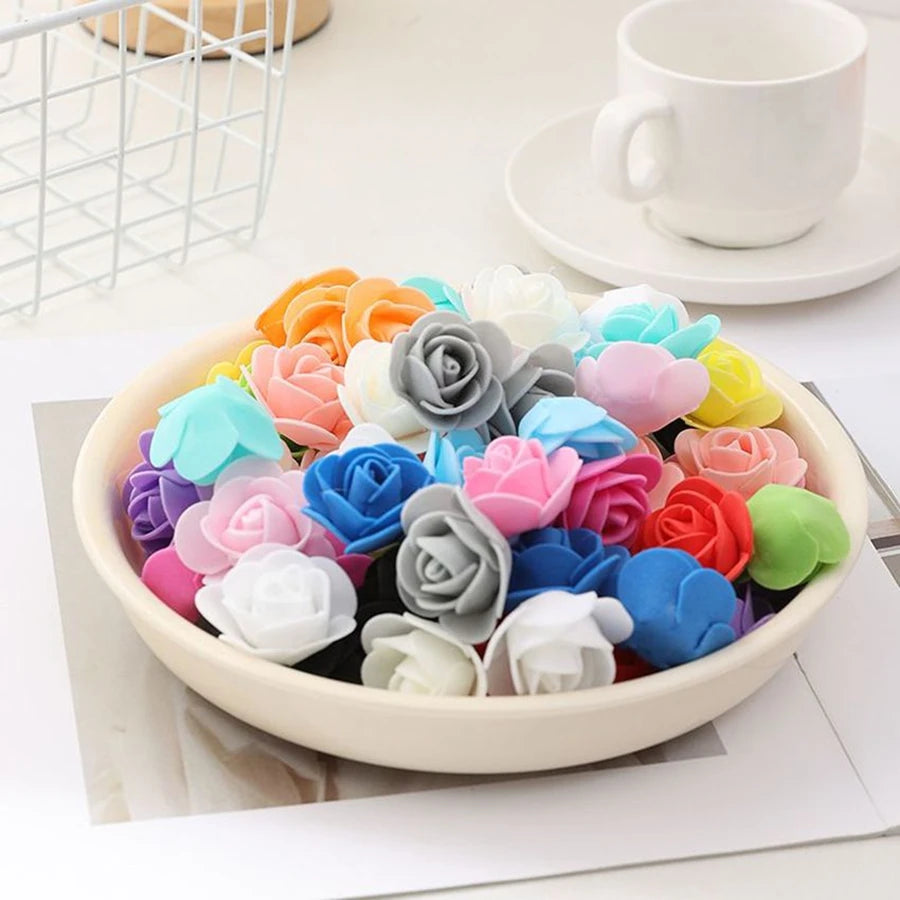 PE foaming Artificial Flowers Home vase table Wedding ornaments DIY gift Scrapbook Bubble Bear Valentine's Day Arch wreath Decor