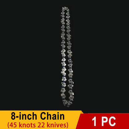 Chain for Mini Chainsaw 8 Inch 1/4"P Electric Saw 45 knots 22 knives Saw Blade Wireless Mini Saw Bar Chain Guid Logging Chainsaw