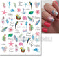 3d Nails Art Decals Spring Fruits Pink Full Tips Peony Magnolia Flowers Adhesive Sliders Stickers Decoration For Nails Manicure