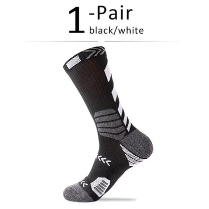 Elite Sport Cycling Basketball Socks Compression Running Man Black Trend Breathable Long Hiking Damping Athletic Professional