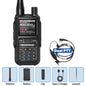 BAOFENG UV-5R Mini Walkie Talkie Full Band Bluetooth Programming Wireless Copy Frequency 2 PTT AM FM Type-C Long Range Ham Radio
