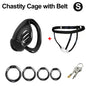 Sex Toys Male Chastity Cage with 4 Sizes Rings And Invisible Lock for Penis Bondage Cock Cage Chastity with Elastic Belt SM Toy