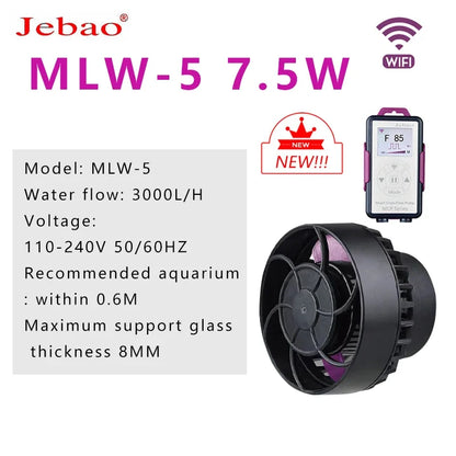 New Jebao Marine Aquarium Wireless Wave Maker MLW-5 MLW-10 ALW-20 SW RW Wave Pump with WiFi LCD Display Controller wave pump