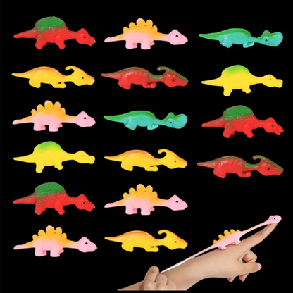 5-20Pcs Colorful Finger Catapult Dinosaur Games Birthday Shower Party Favor Giveaway Christmas Carnival Party Gift
