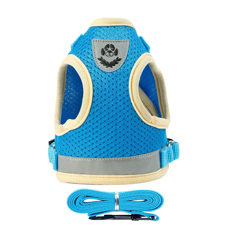 Dog Harness Vest Set for Small Medium Dog Harness Leash Puppy Cat Vest Harness Puppy Pet Kitten Leads Reflective Cats Collar