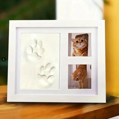 Hot Sale DIY Pet Paw Print Memorial Kit With Clay Mold Photo Frame Exquisite Gift Box for Dog Cat Loss Keepsake Creative Lovers