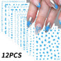 12pcs/set Cute Cartoon Dog/Cat Nail Art Stickers 3D Graffiti Black Cat Dog  Nail Decals 8*10cm Self-Adhesive Cartoon Nail Art Su