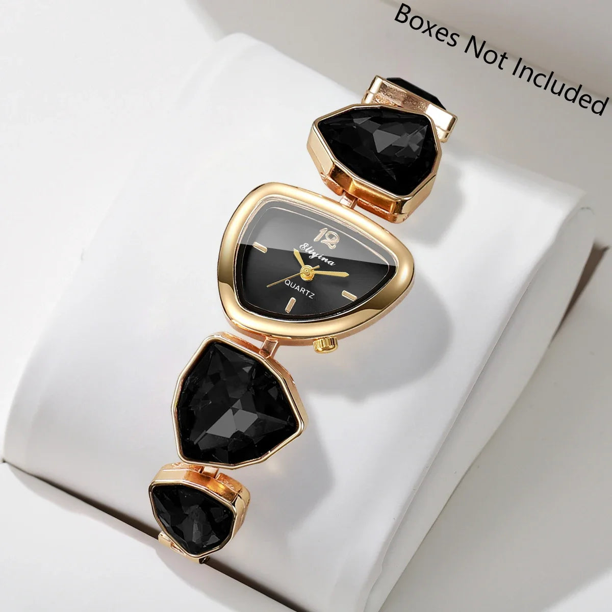 Elegant Rhinestone Bracelet Strap Women Watches Fashion Irregular Dial Ladies Quartz Wristwatch Reloj Mujer (Without Box)